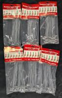 300 Vintage New 7" Long Metal Outdoor Light Stakes For Decorating One's Lawn! 6 Packs of 50