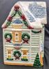 Cute Christmas Village-Style Cookie Jar, 9.75" Tall, Shallow Chips Throughout - 2