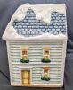 Cute Christmas Village-Style Cookie Jar, 9.75" Tall, Shallow Chips Throughout - 3