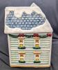 Cute Christmas Village-Style Cookie Jar, 9.75" Tall, Shallow Chips Throughout - 4