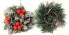 Vintage 18" Diameter Wreath & 2&times; Vintage Pillar Candle Rings For 3" Candles (Previously Used As Mini-Wreaths) - 3