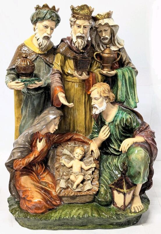Large Vintage 1999 CHRISDON Nativity Scene, 20" Tall In Excellent Condition