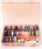 New Embroidery Kit With 45 Mini Skeins, Snippers, Thimble, Needles+