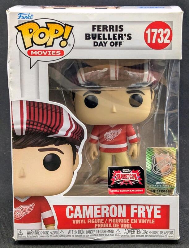 New Funko Pop! Movies FERRIS BUELLER'S DAY Vinyl Figure #1732, Cameron Frye, Target Con Limited Edition Exclusive, Official NFL Licensed