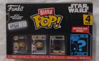New Bitty Pop Funk Pop 4 Pack , Luke Skywalker, Obi Wan, Jawa and a mystery Funko Pop