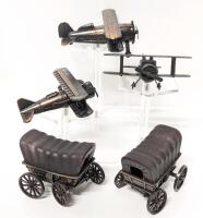 5 Vintage Pencil Sharpener Miniatures, Up To 2" Tall, Most Made in Hong Kong