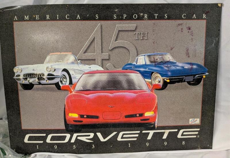 Corvette Metal Sign. 16" by 11.5"