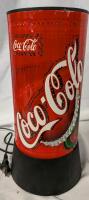 Rotating Coco-Cola Lamp. 12" Tall.