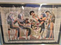 Large Framed Egyptian Papyrus 28.5 by 40"