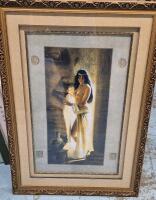 Stunning Large Framed Print Nefertiti Ancient Egyptian Queen 31.5 by 43.5"