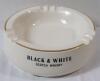 Vintage Wade PDM England Black & White Scotch Whisky Ashtray's . No chips or cracks - 2