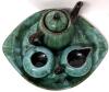 Vintage Signed BLUE MOUNTAIN POTTERY Canada Tea Set : Tea Pot, Sugar, Creamer & Platter, Up To 4.8" Tall, No Chips or Cracks - 2