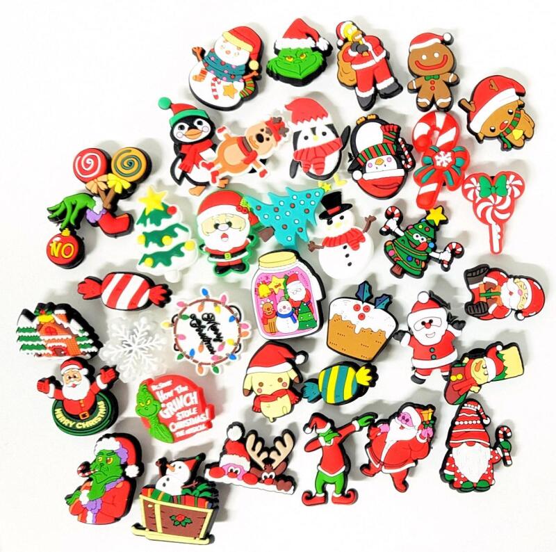 37 New Christmas-Themed Croc-Style Shoe Charms, Up To 1.75" Long