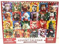 New 1008-Piece Cats/Dogs Jigsaw Puzzle Advent Calendar, 17.5" &times; 19.7"