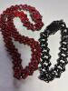 Iced Out Garnet Red Rhinestone Cuban Link Necklace & Bracelet Set Double safety clasps Box Clasp Dark Gun Metal back Sizes in description Stock photos added - 7