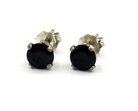 Sterling Silver Natural Sapphire Earrings, Retail $250.00.
