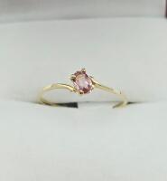10KT Yellow Gold Natural Tourmaline (0.20ct) Ring, Size 5.75, comes with APPRAISAL $900.00. Tourmaline is the birthstone for October.