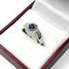 Sterling Silver Natural Amethyst (0.25ct) with CZ (0.20ct) Ring, Size 8.25, comes with APPRAISAL $200.00. - 2