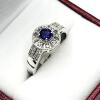 Sterling Silver Natural Amethyst (0.25ct) with CZ (0.20ct) Ring, Size 8.25, comes with APPRAISAL $200.00. - 3