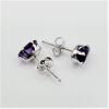 10KT Yellow Gold Natural Amethyst (1.16ct) Earrings, Retail $300.00. - 2