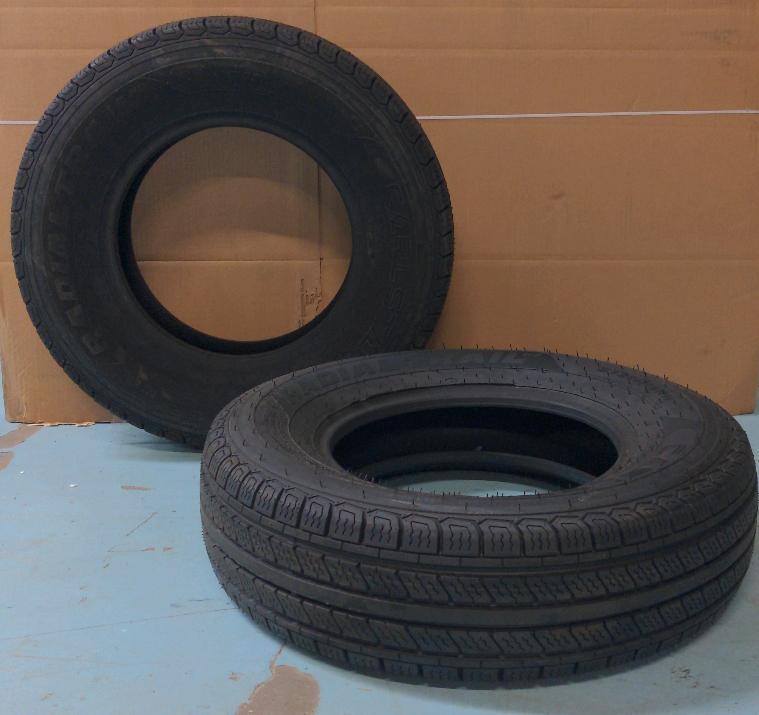 2 New Carlstar Radial Trail HD trailer tires for RVs, utility trailers, boat trailers, and horse trailers, Retail's for $157.99 ea