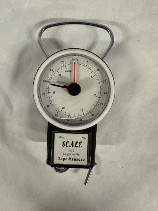 Scale/Tape Measure, Measures up to 75lb / 1m