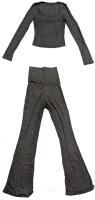 New Size SM Women's 2pc Long-Sleeve Fitted Top & High-Waist Bottoms Stretchy & Soft Lounge/Pajama Set