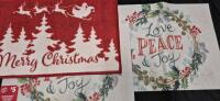 3 New Christmas Door Mats 18 by 24"