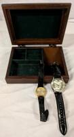 2 Watches and Jewelry Box. Polo Watch - USC50026. And Lotus - V142-7000. Jewelry Box Measure 8" Wide