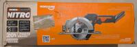 As New WORX WX531L.9 WORKXSAW Nitro 20V Power Share Cordless Compact Circular Saw, Tool Only, 4.5". Retails for $150