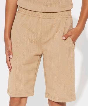 New Kids Sz. 18 Fashion Nova Mini Textured Knit Short - Taupe