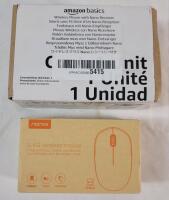 As New - Two (2) Computer Wireless Mouse w/Nano Receivers .