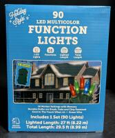 New 90 LED Multicolor Green Wire Function Lights, Indoor Outdoor, 29.5ft Total Length