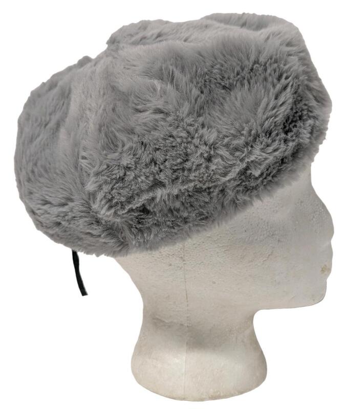 New O/S Faux Fur Winter Cap With Drawstring