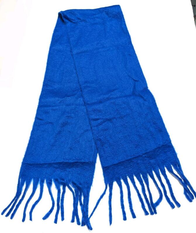 New Super Vibrant Soft Blue Winter Scarf, 14" &times; 84"