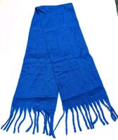 New Super Vibrant Soft Blue Winter Scarf, 14" &times; 84"