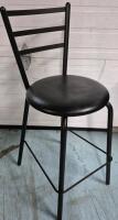 Metal Bar Chair with Padded Deat 39" Tall Seat Height 26"