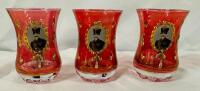3 Vintage Turkish Tea/Juice Glasses, No Chips or Cracks, 3.5&rdquo; Tall, 2.5&rdquo; Diameter