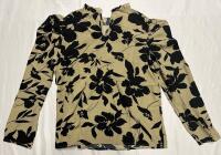 New Women&rsquo;s XL Floral Blouse with Light Puff Shoulders