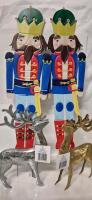 4 New 13" & 25" Metal Christmas Decor