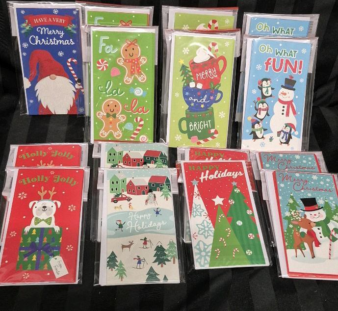 60 New Christmas Money Holder Cards 8 Different Prints