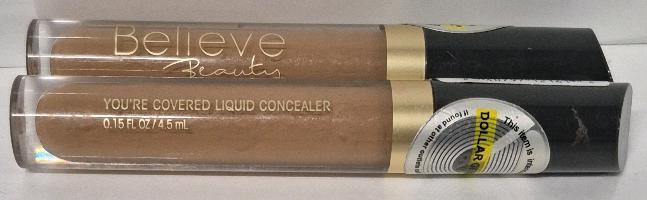 2 New Believe Beauty Liquid Concealer - Sand 4.5mL