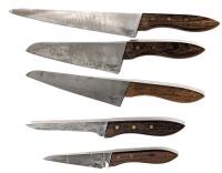 5 Molybdenum Vanadium Steel Kitchen Knives Made in Taiwan, 8.5" - 14" Total Length