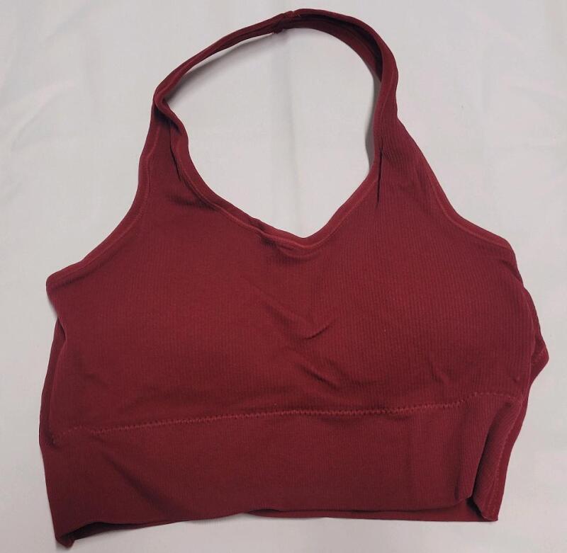 New Women's Sz. Medium Shein Burgundy Sports Bra .