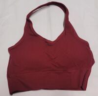 New Women's Sz. Medium Shein Burgundy Sports Bra .