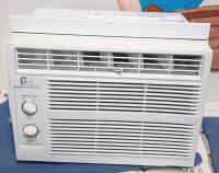 Perfect Aire Window Mounted Air Conditioner | Tested for Power, Works, Does Not Include Instruction Manual or Installation Pieces, Sold As Is