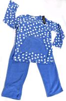 New Size XL Top / LG Bottoms LAVON Sleepwear Fleece Long-Sleeve Kangaroo Pocket Sleep Set