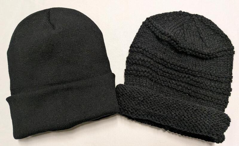 2 New Winter Hats. One Size Fits Most. Largest is 9" Rim to Tip