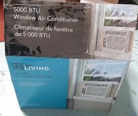 New in Box For Living 5000 BTU Window Air Conditioner | Tested for Power, Works, No Signs of Use