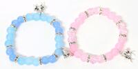 New Pair of Cute Couple's Stretchy Bracelets With Spider Charms, One Size Fits Most